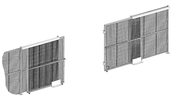 Partitions Gates Bi-Parting assembly